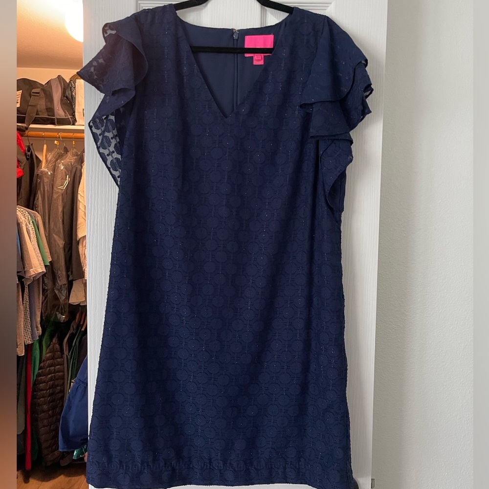 Lilly Pulitzer KATHIE DRESS in  True Navy Tanzanian Clip